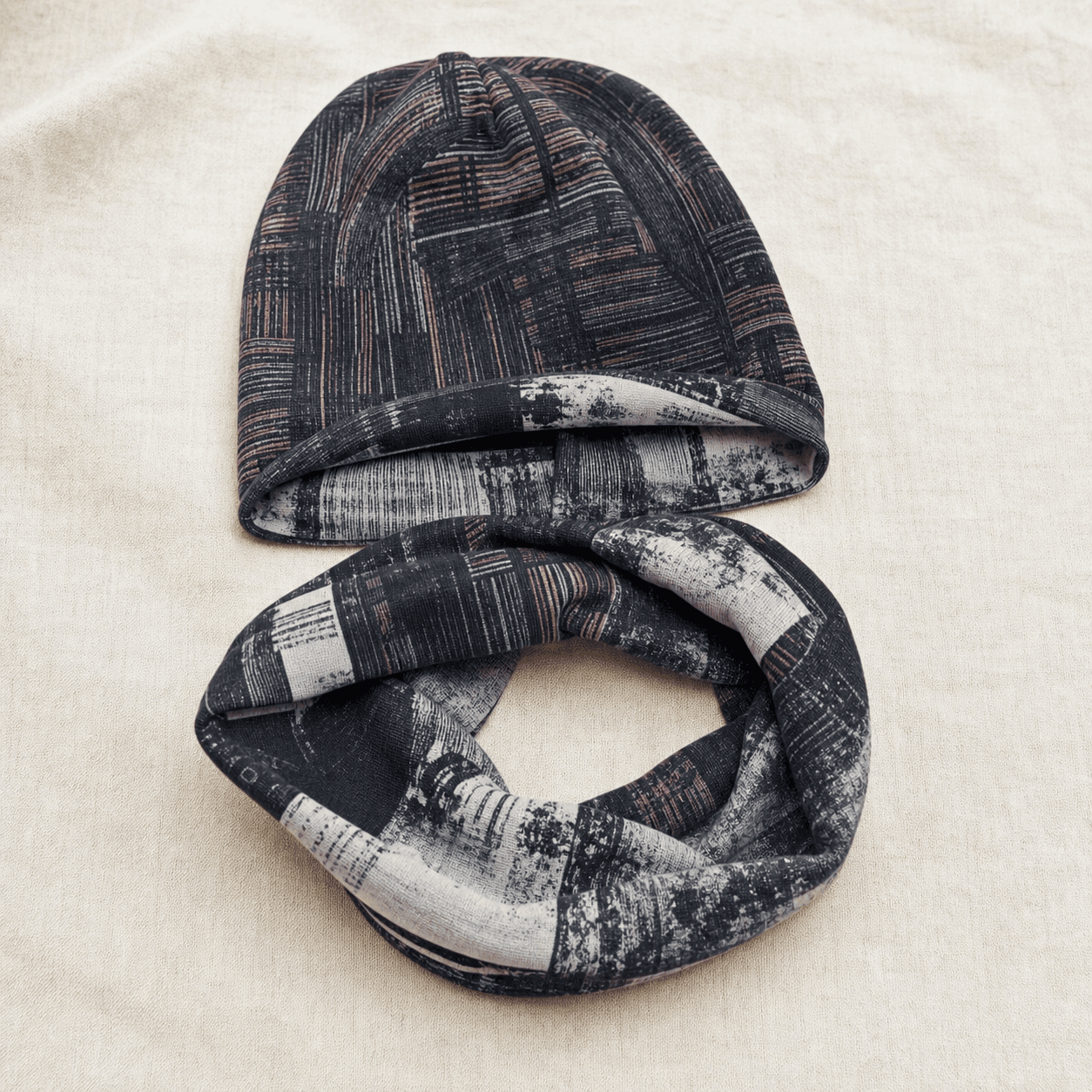 Wendebeanie & Loop Dunkel - Ansicht 1